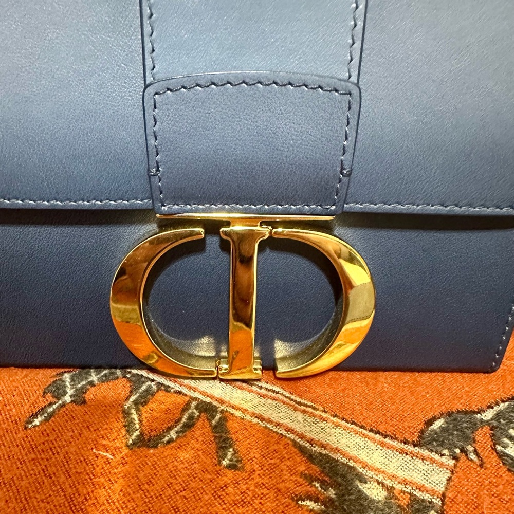 Dior Blue Leather CD Logo Belt Bag with Gold Hardware - Picture 3 of 10
